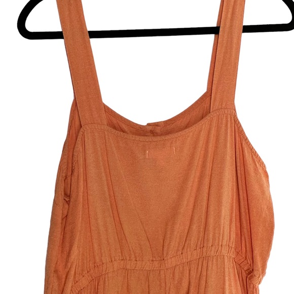 Lauren Conrad Summer Romper Jumpsuit Cropped Button Down Peach Women's Size L - Picture 3 of 8
